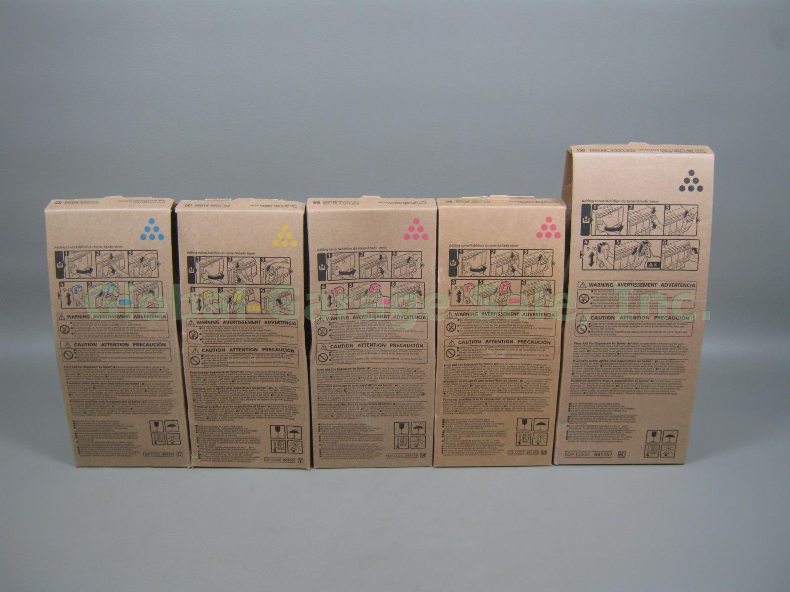 5 Ricoh Savin Lanier Print Toner Cartridges MP Set C7501 C9075 LD375C 841357-60 1