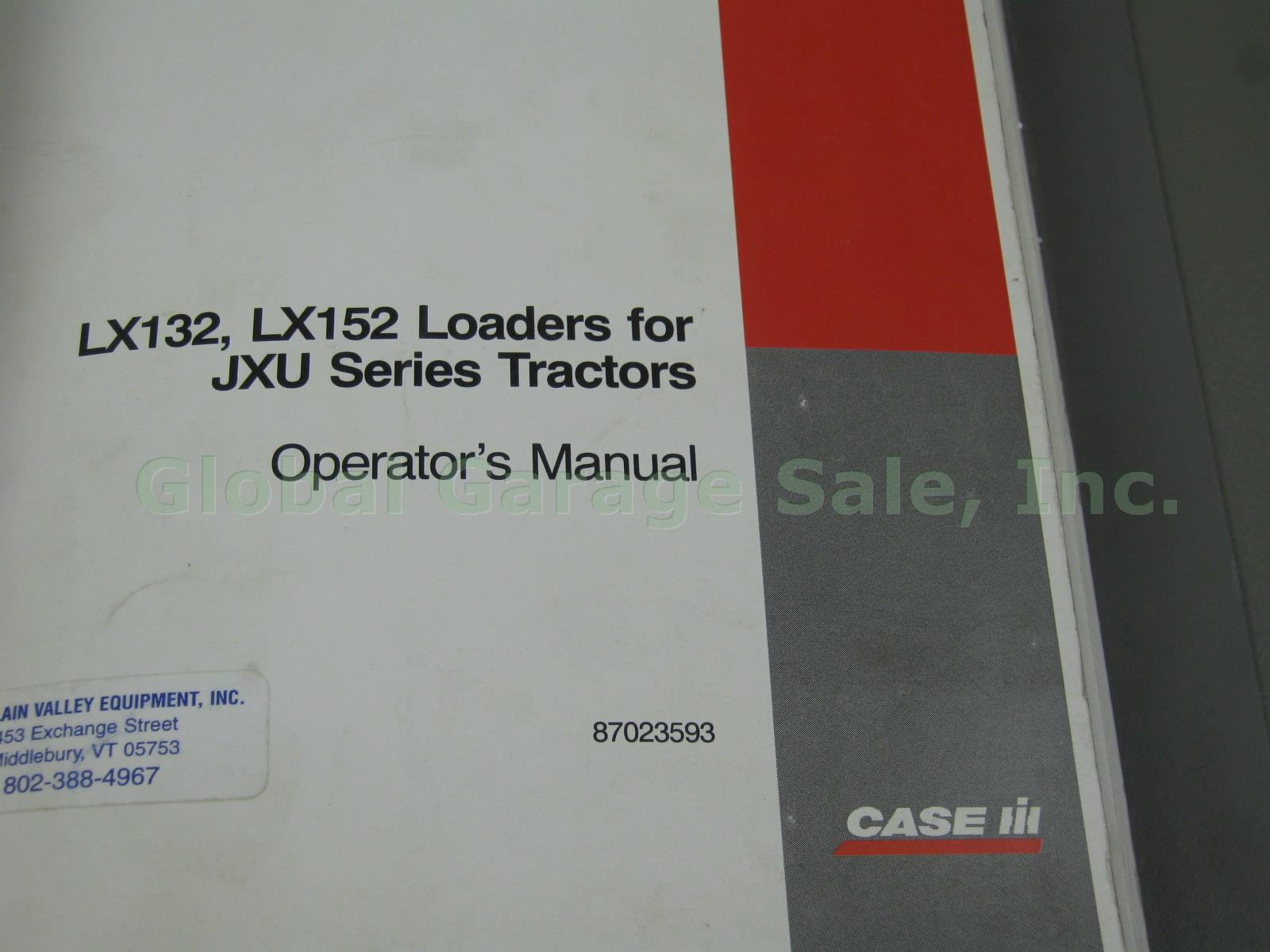 Case Manual Lot JX70U JX80U JX90U JX100U LX132 LX152 Tractors Loaders Repair+ NR 3