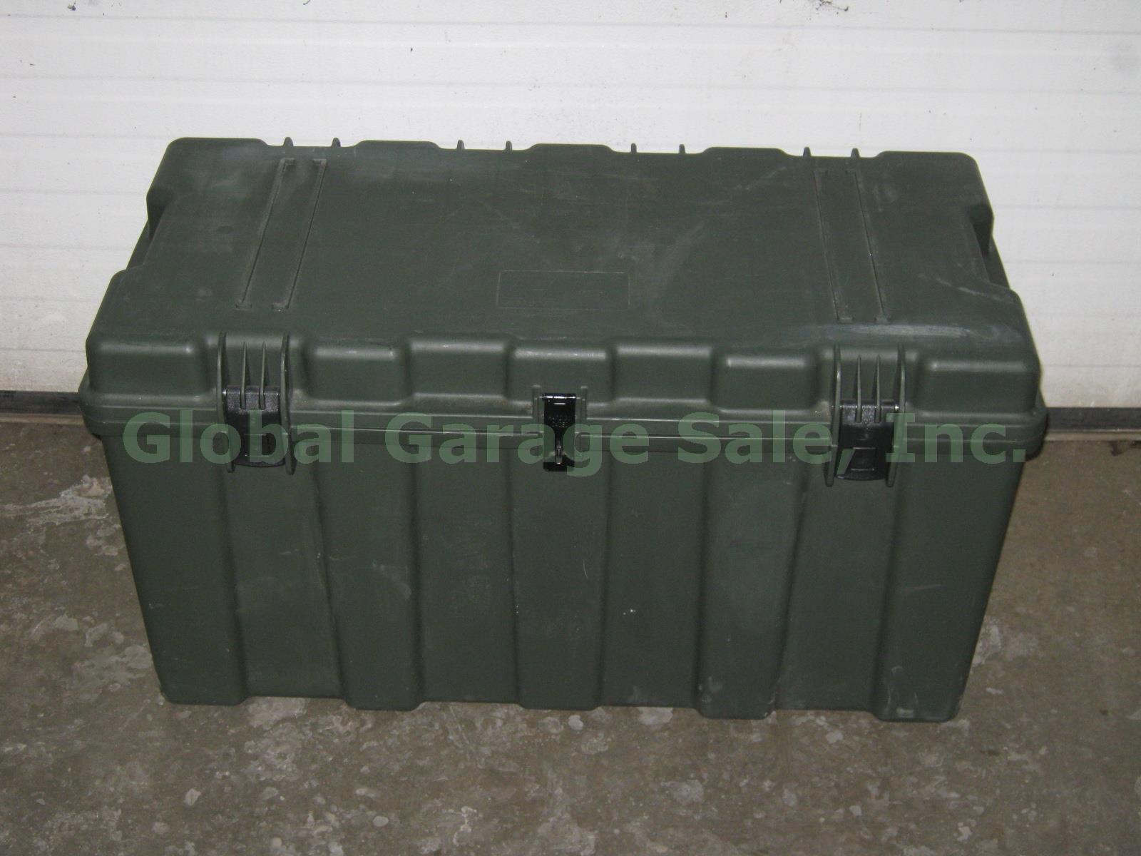 Pelican Hardigg TL 500i Tuff Box Army Military Storage Trunk Green Foot Locker