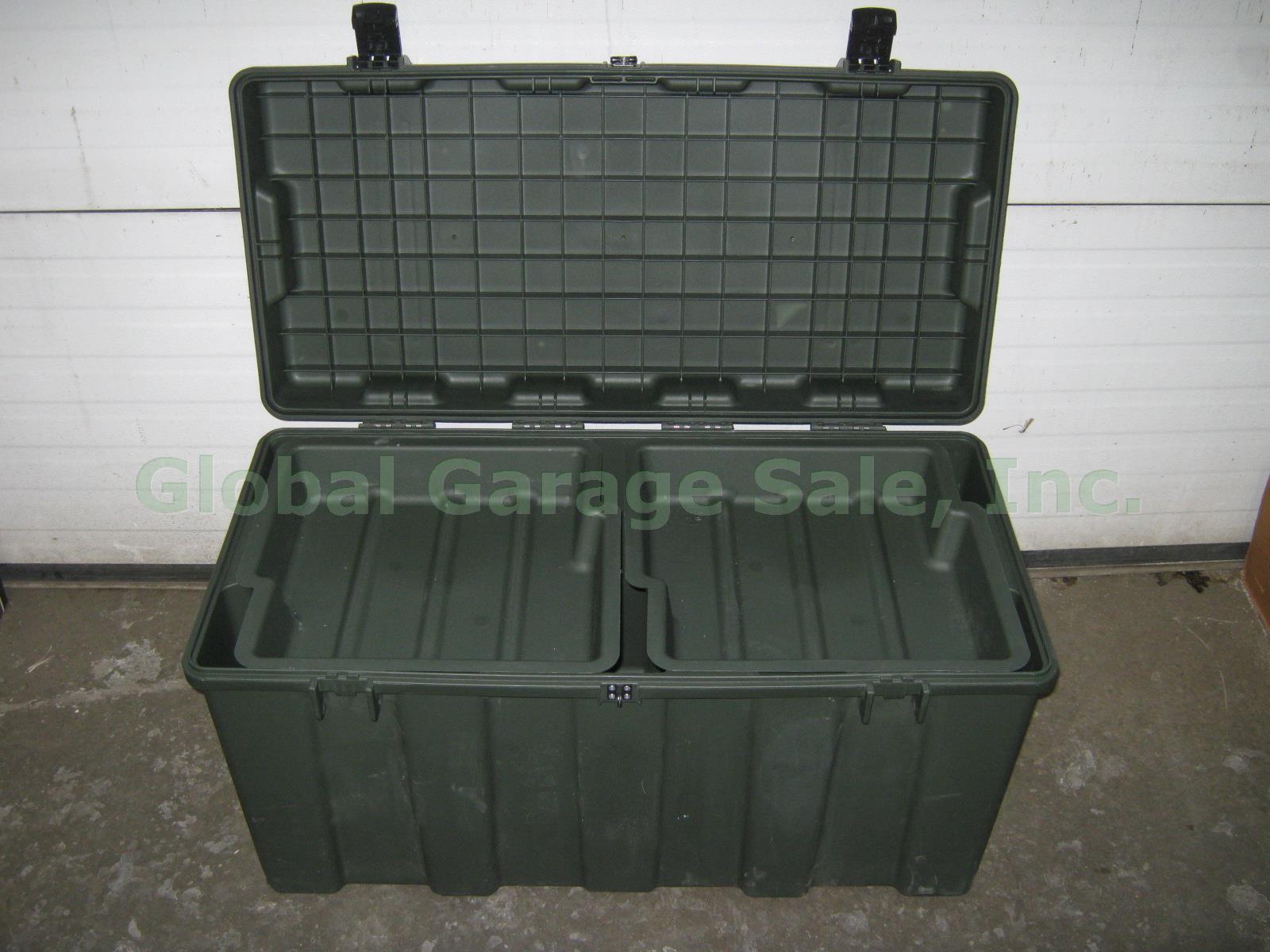Pelican Hardigg TL 500i Tuff Box Army Military Storage Trunk Green Foot Locker 1