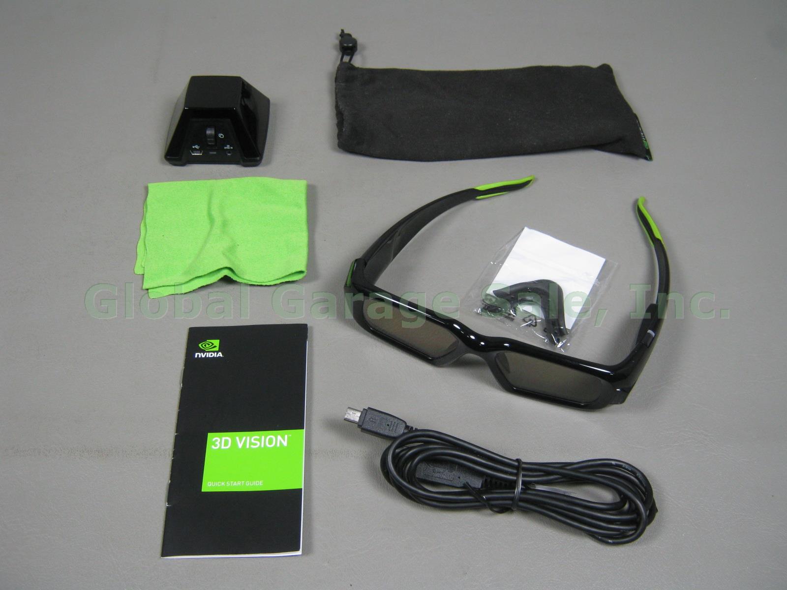 Nvidia GeForce 3D Vision Wireless Active Shutter Glasses Kit P854 W/ IR Emitter