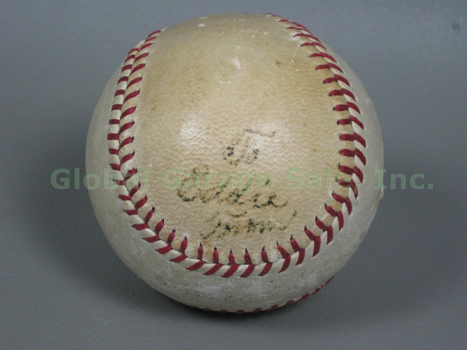 Early 1940s Hand Signed Connie Mack Hall Of Fame HOF Baseball Cooperstown NY 2