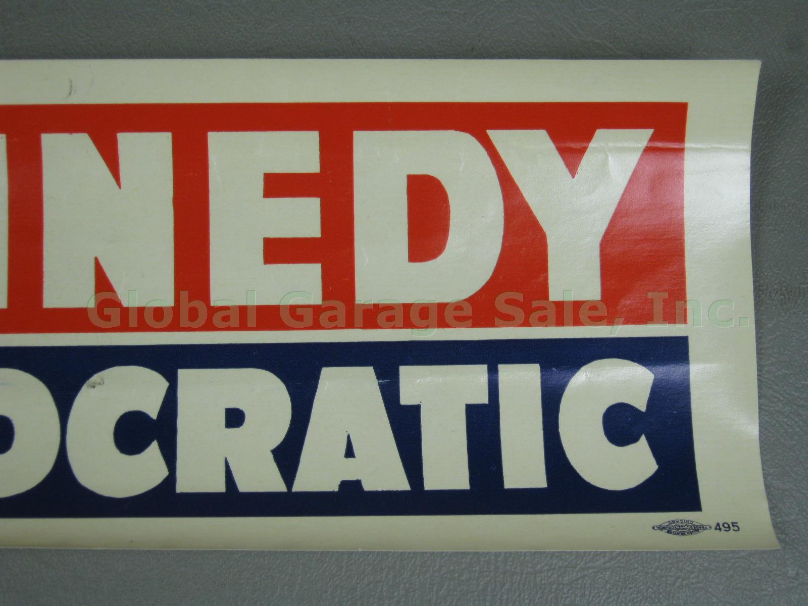 Original 1960 JFK John F Kennedy Vote Democratic Campaign Poster Bumper Sticker 7
