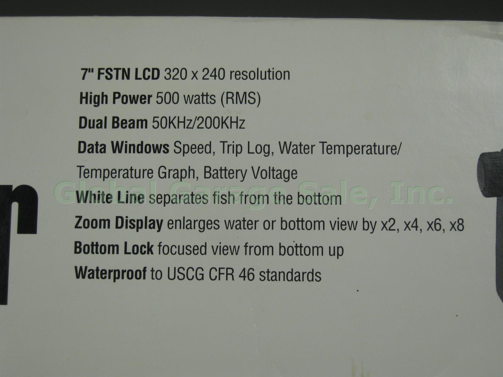 Raytheon L750 Fishfinder Transom Mount Transducer W/ 7" FSTN LCD + Box Works NR! 4