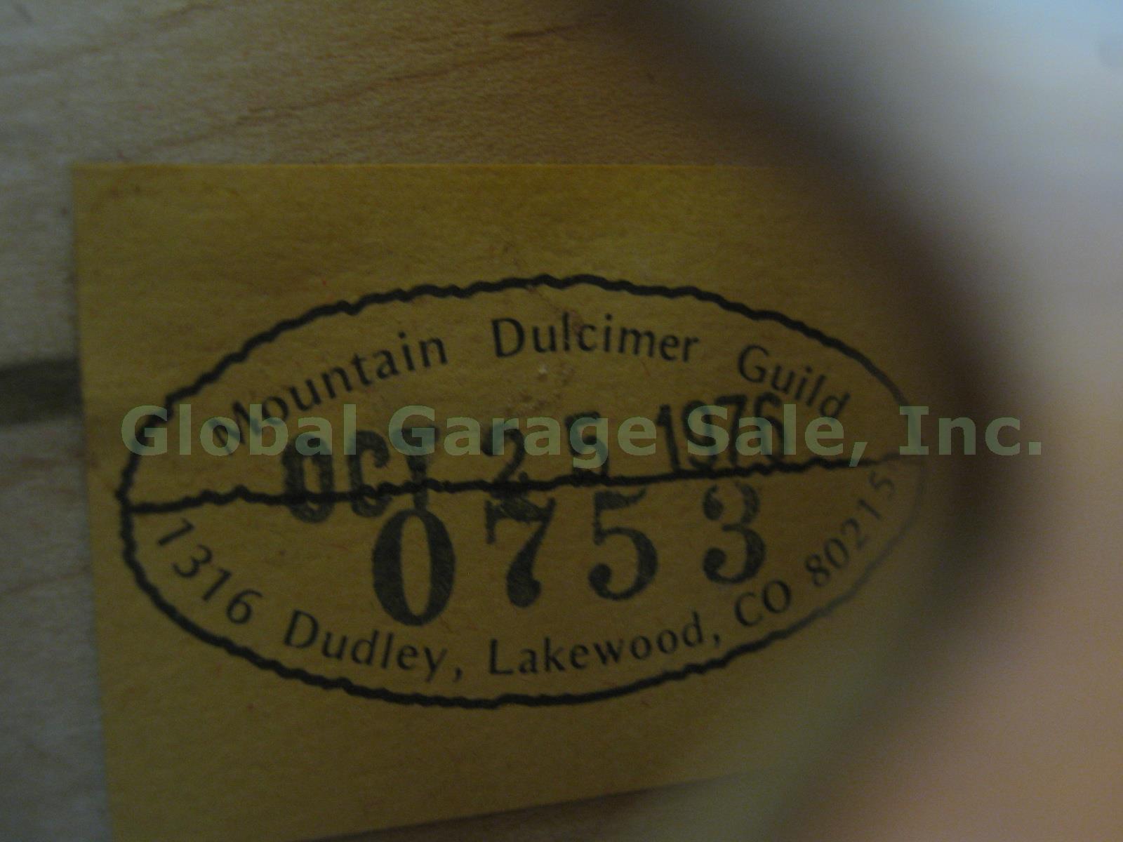 Vtg 1976 Mountain Dulcimer Guild Lakewood Colorado Walnut Mahogany + Case NR! 12