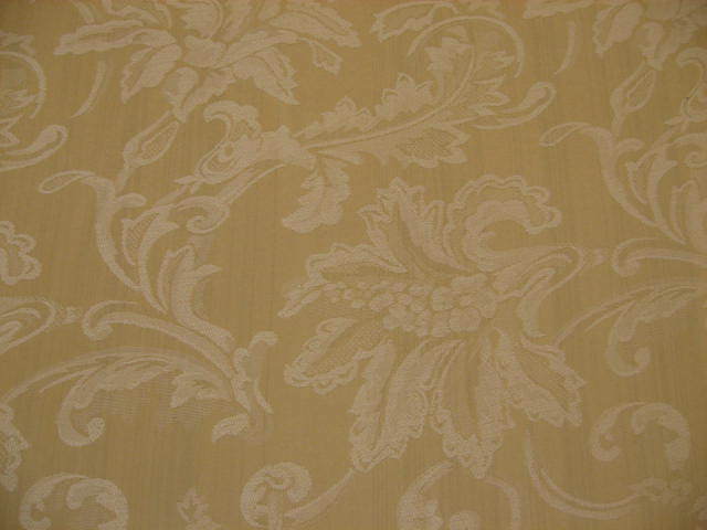 7 Cream Tan Floral 120" Round Tablecloth Wedding Linens