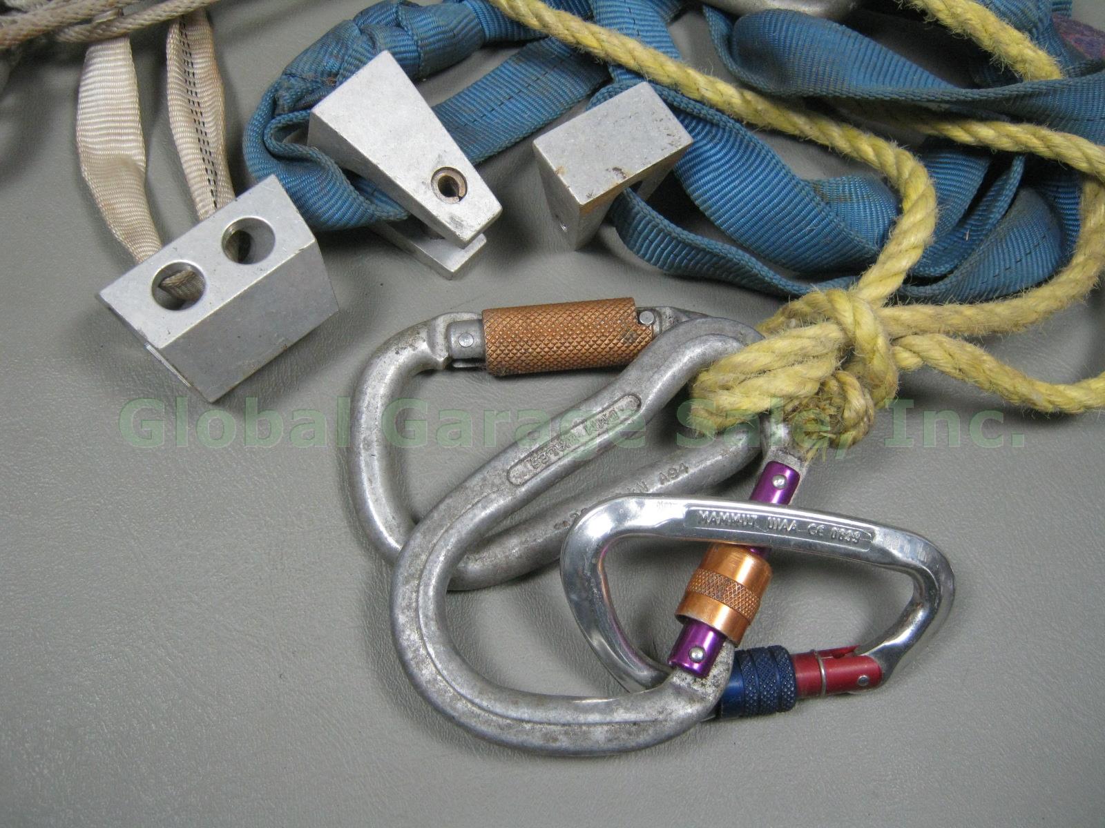 Rock Ice Climbing Gear Lot 8 Carabiner Locking Descender Drilled Hexentric Chock 2