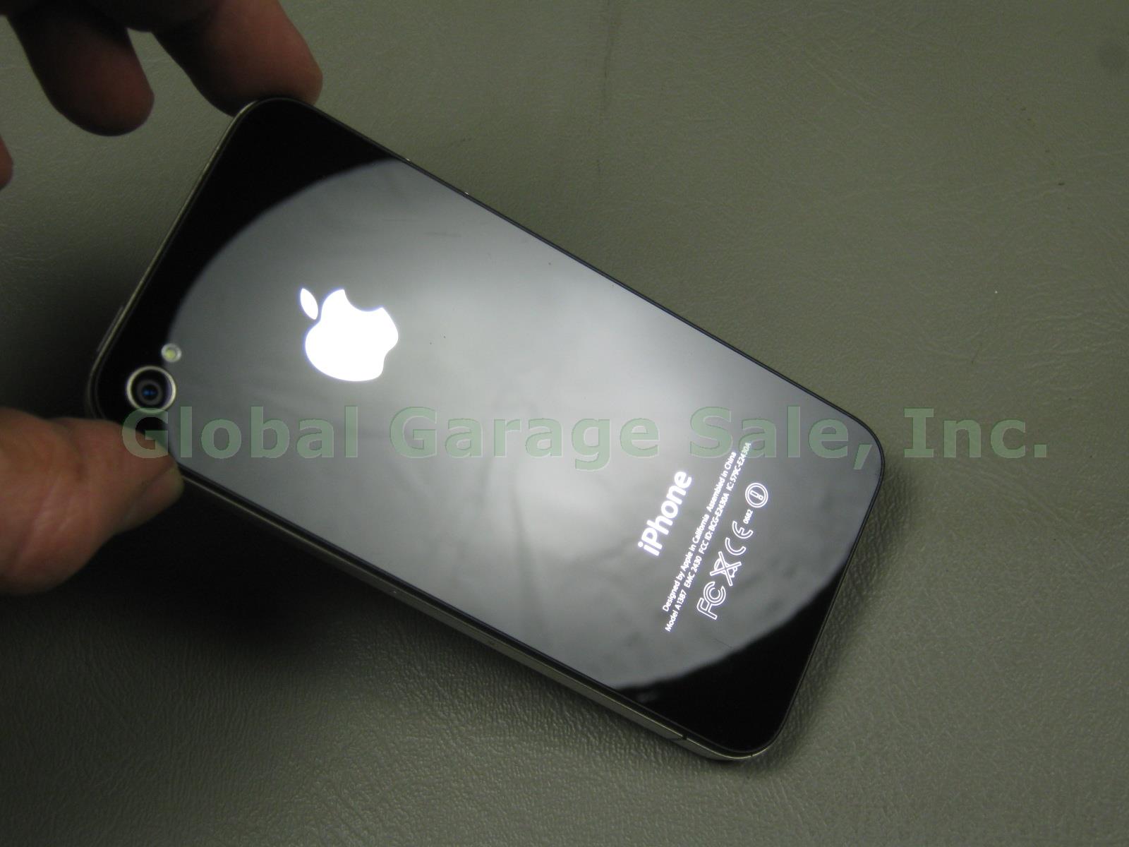 Black Verizon 32GB Apple iPhone 4S A1387 EMC 2430 MD278LL/A W/ Cases Bundle NR! 3
