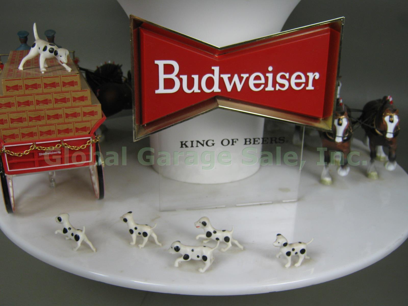 Budweiser Rotating Carousel Clydesdale Beer Bar Light Working Condition! No Res! 9