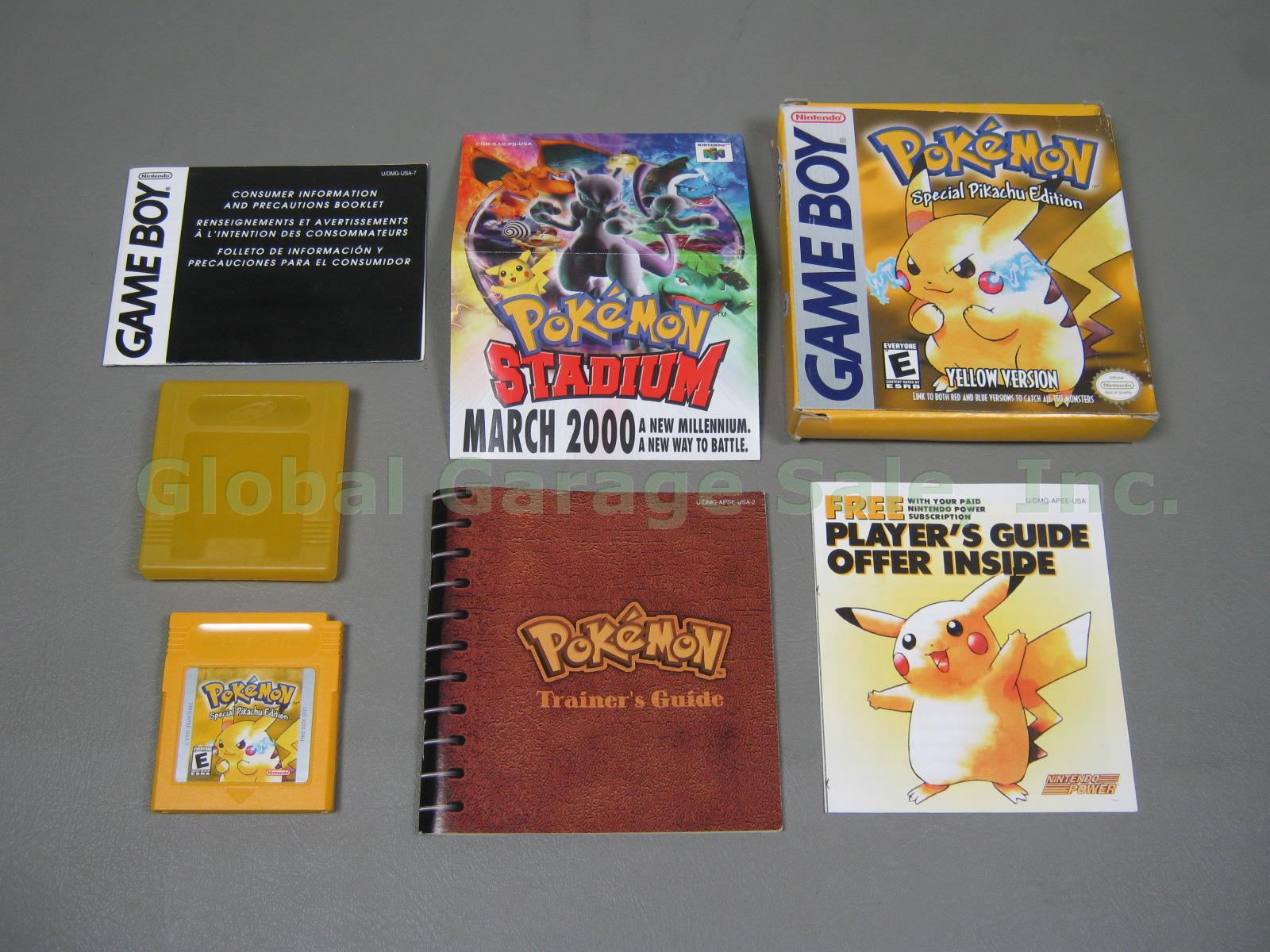 Nintendo Gameboy Game Pokemon Special Pikachu Edition Yellow Version + Box Guide