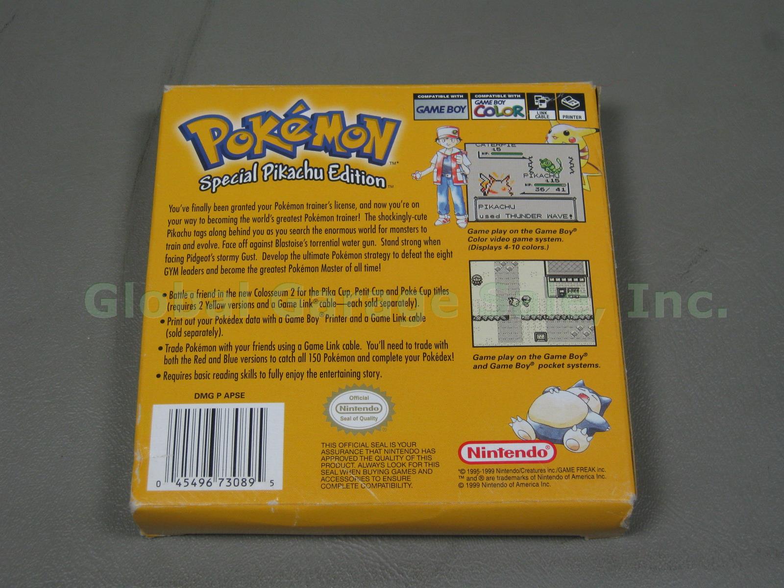 Nintendo Gameboy Game Pokemon Special Pikachu Edition Yellow Version + Box Guide 4