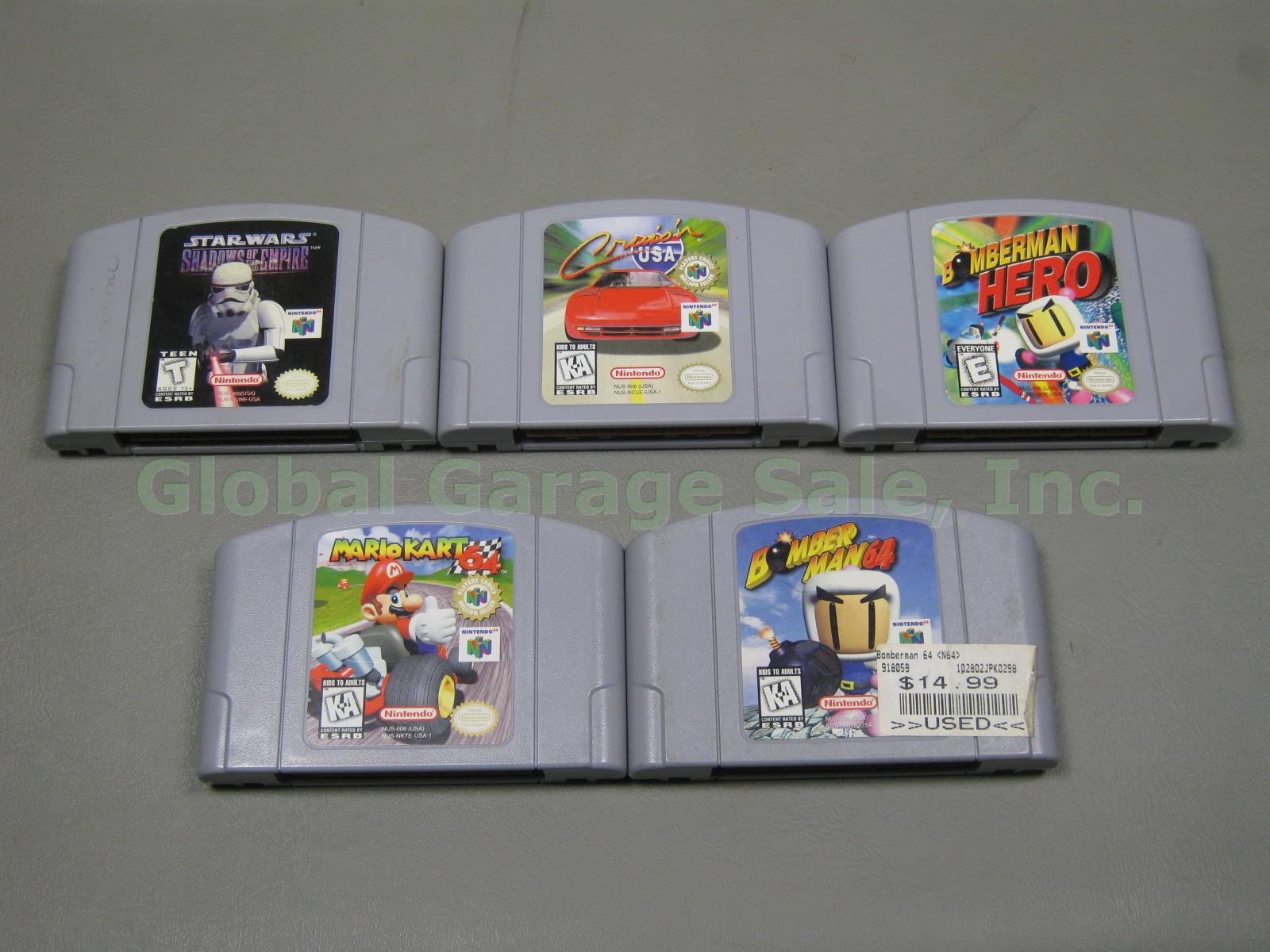 Nintendo 64 N64 Game Lot Super Mario Kart Starfox F-Zero X Bomberman Hero Bundle 1
