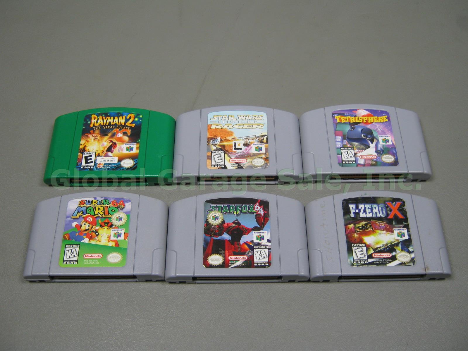 Nintendo 64 N64 Game Lot Super Mario Kart Starfox F-Zero X Bomberman Hero Bundle 4