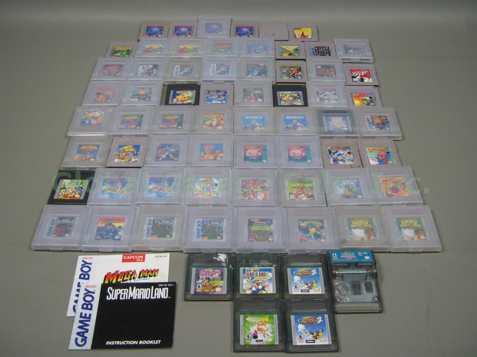 68 Gameboy Color Game Lot Mega Man Castlevania Super Mario Land Lil Monsters RPG