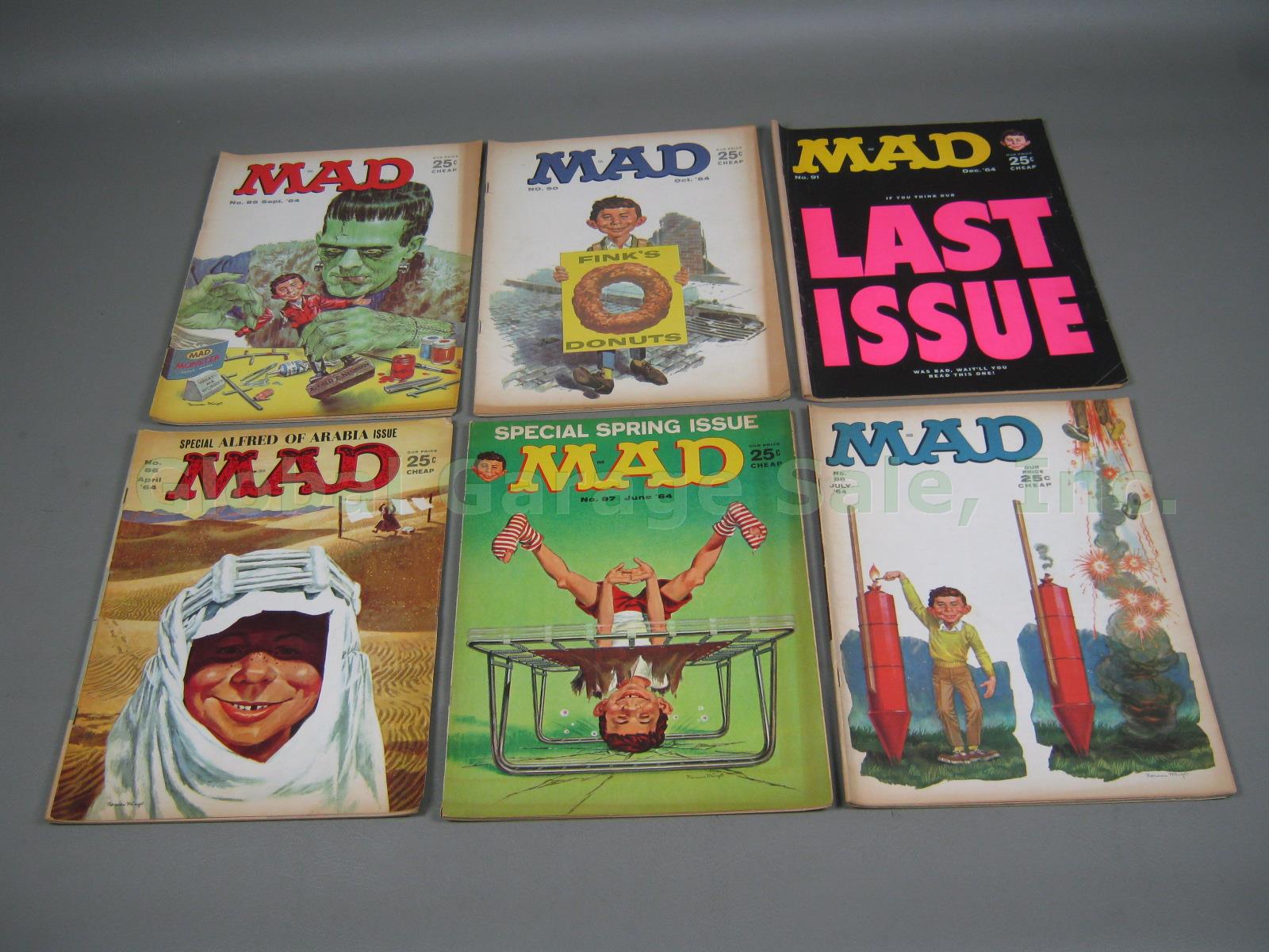 Vtg 1964-1971 Mad Magazine Lot 56 Issues #86-145 Almost Full Run Only 5 Missing! 1