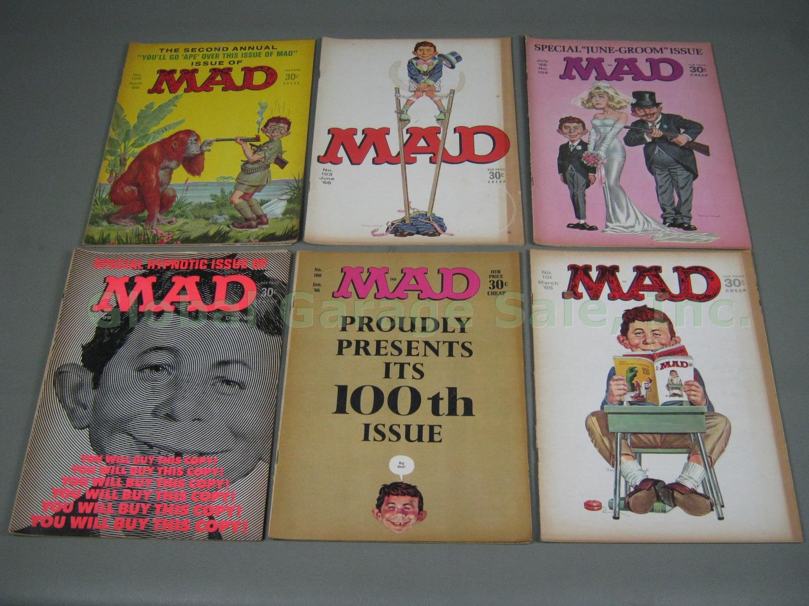 Vtg 1964-1971 Mad Magazine Lot 56 Issues #86-145 Almost Full Run Only 5 Missing! 3