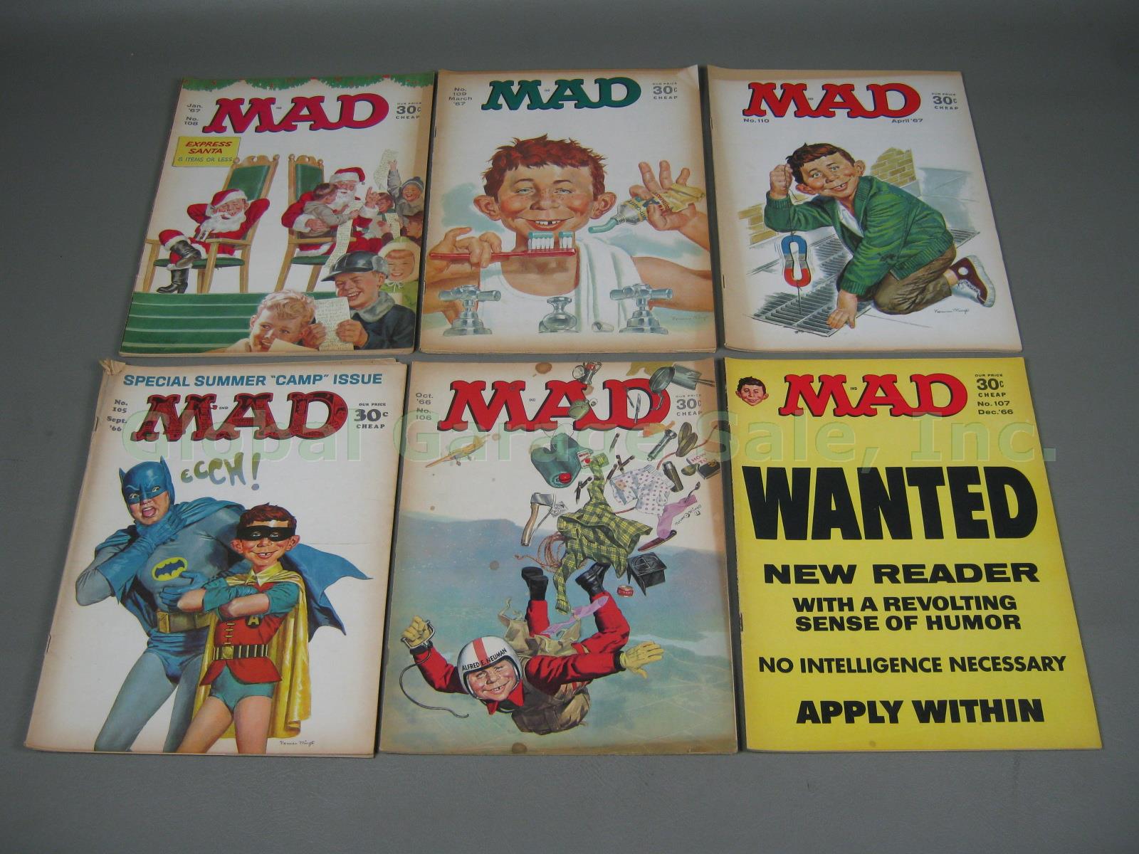 Vtg 1964-1971 Mad Magazine Lot 56 Issues #86-145 Almost Full Run Only 5 Missing! 4