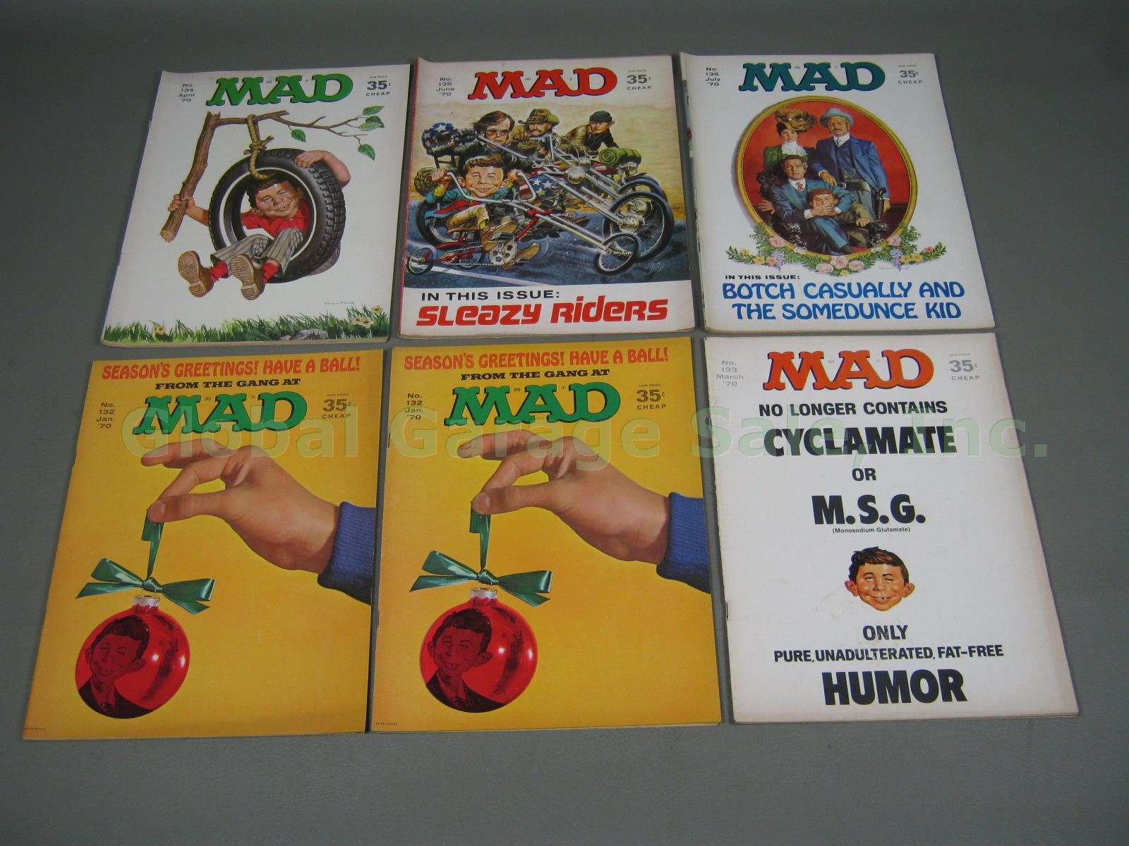 Vtg 1964-1971 Mad Magazine Lot 56 Issues #86-145 Almost Full Run Only 5 Missing! 8
