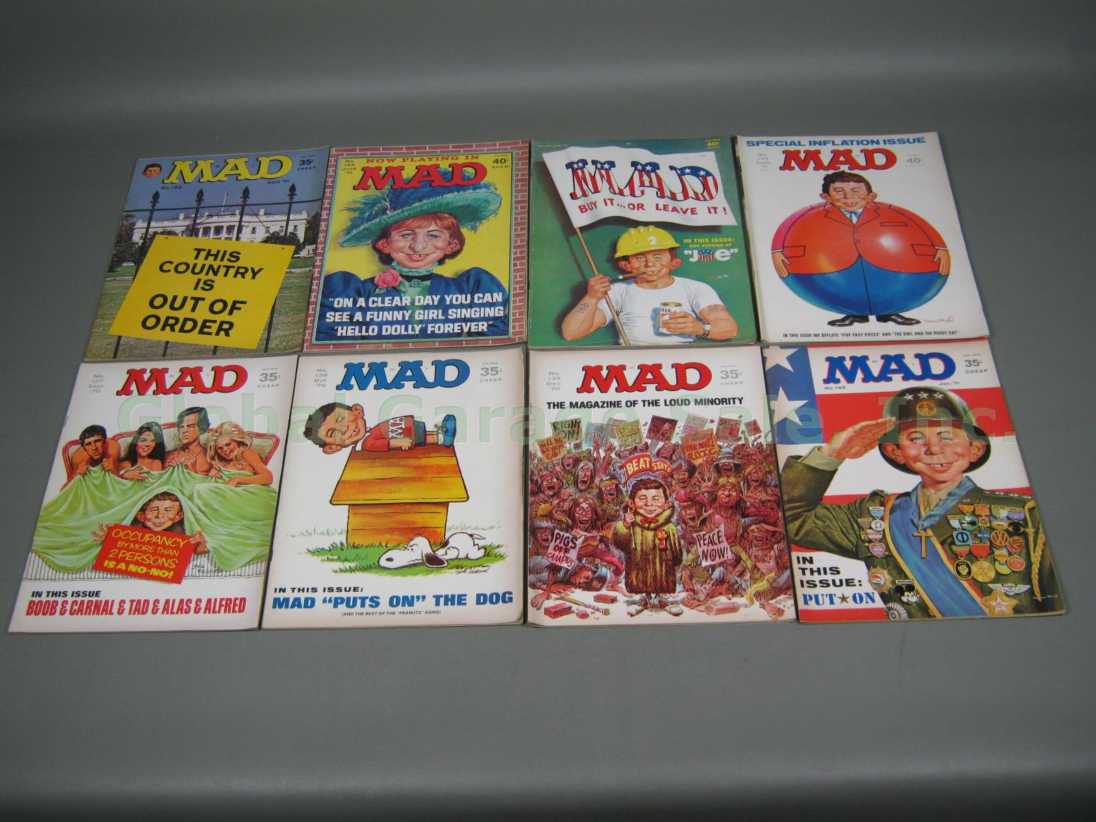 Vtg 1964-1971 Mad Magazine Lot 56 Issues #86-145 Almost Full Run Only 5 Missing! 9