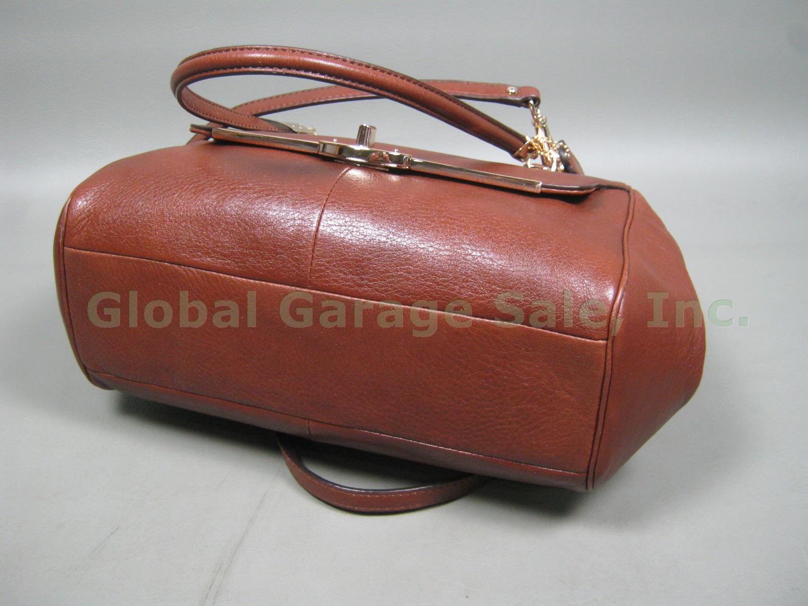 Coach Madison East West Leather Satchel Crossbody 25169 Chestnut Brown Leather 3