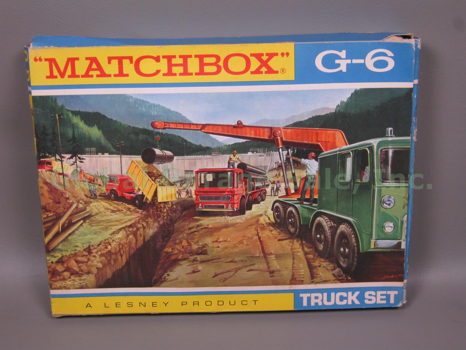 Vtg 1970 Matchbox Lesney G-6 Diecast Toy Truck Gift Set In Original Box No Logs 4