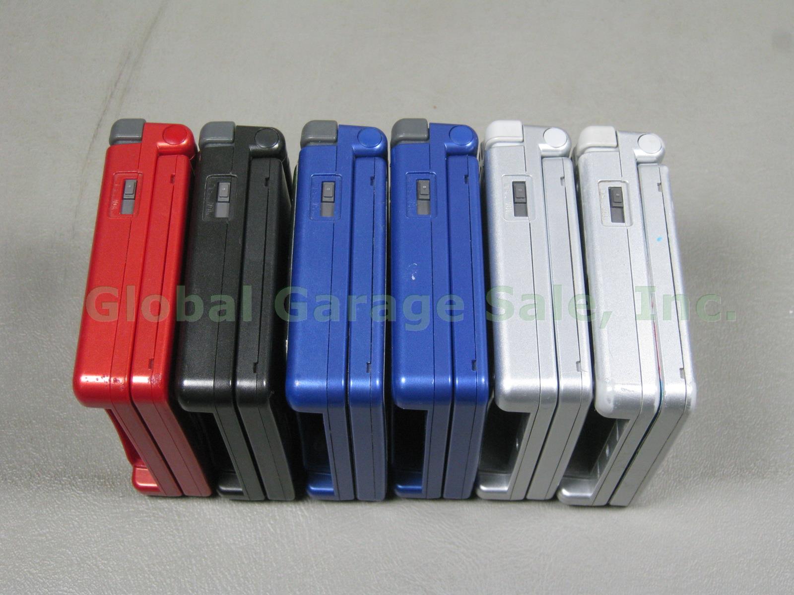 6 Nintendo Gameboy Advance GBA SP AGS-001 Consoles System Collection Bundle Lot 3