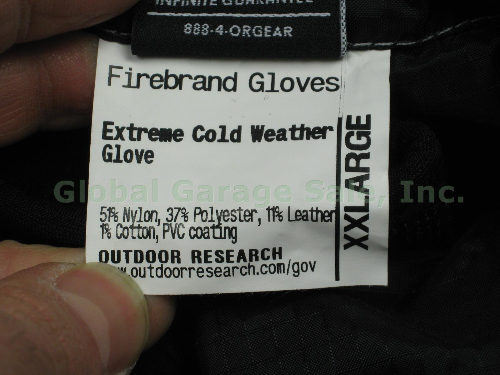 OR Outdoor Research Firebrand Extreme Cold Weather Gloves XXL Grey +Liners 71872 4