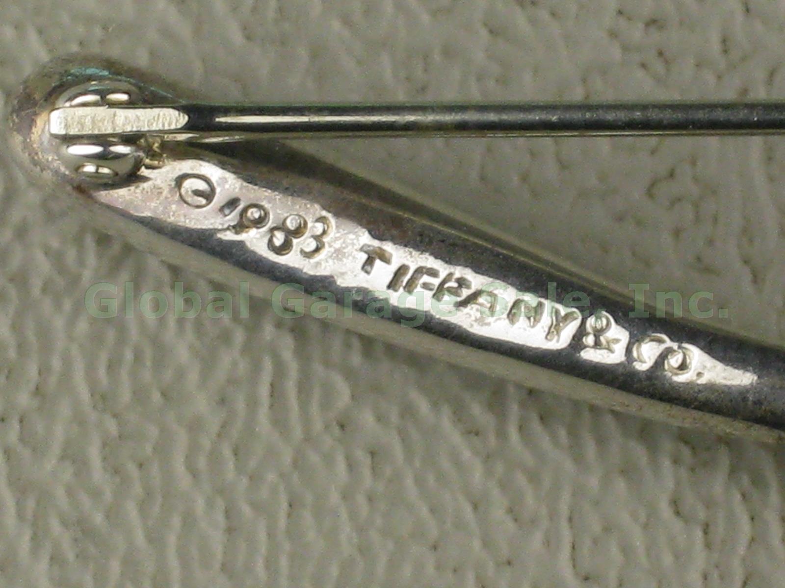 Tiffany Co Elsa Peretti 925 Sterling Silver J Alphabet Letter Initial Pin Brooch 3
