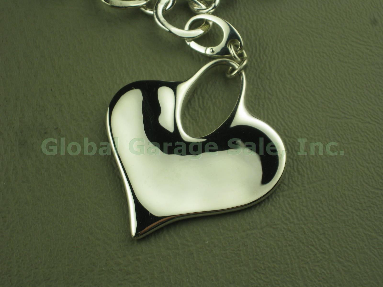 RLM Studio Robert Lee Morris Sterling Silver Heart Pendant Toggle Link Necklace 2