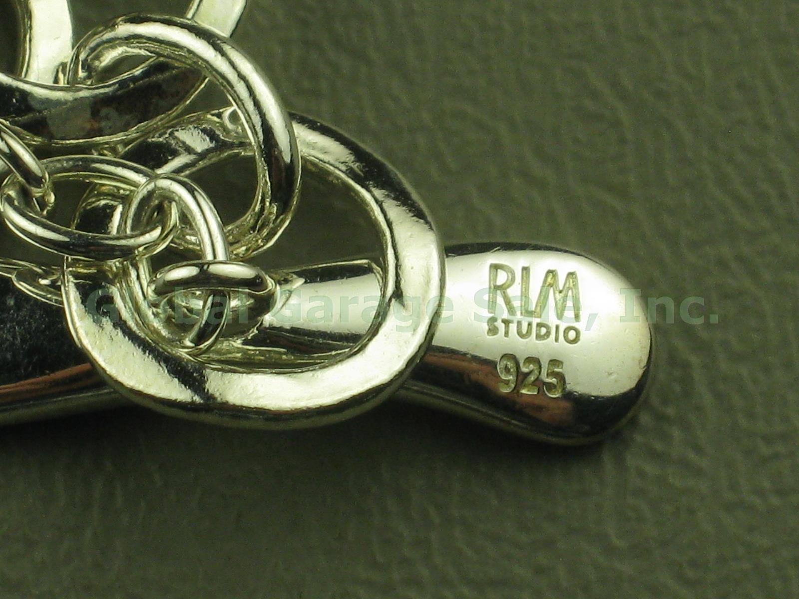 RLM Studio Robert Lee Morris Sterling Silver Heart Pendant Toggle Link Necklace 5