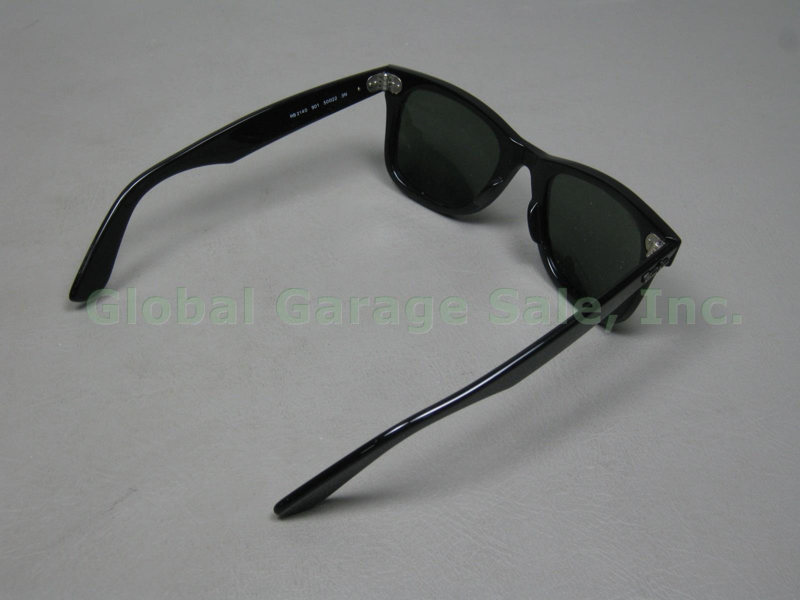 NOS Black Ray Ban Original Wayfarer Classics RB2140 Sunglasses + Case Bundle Lot 3