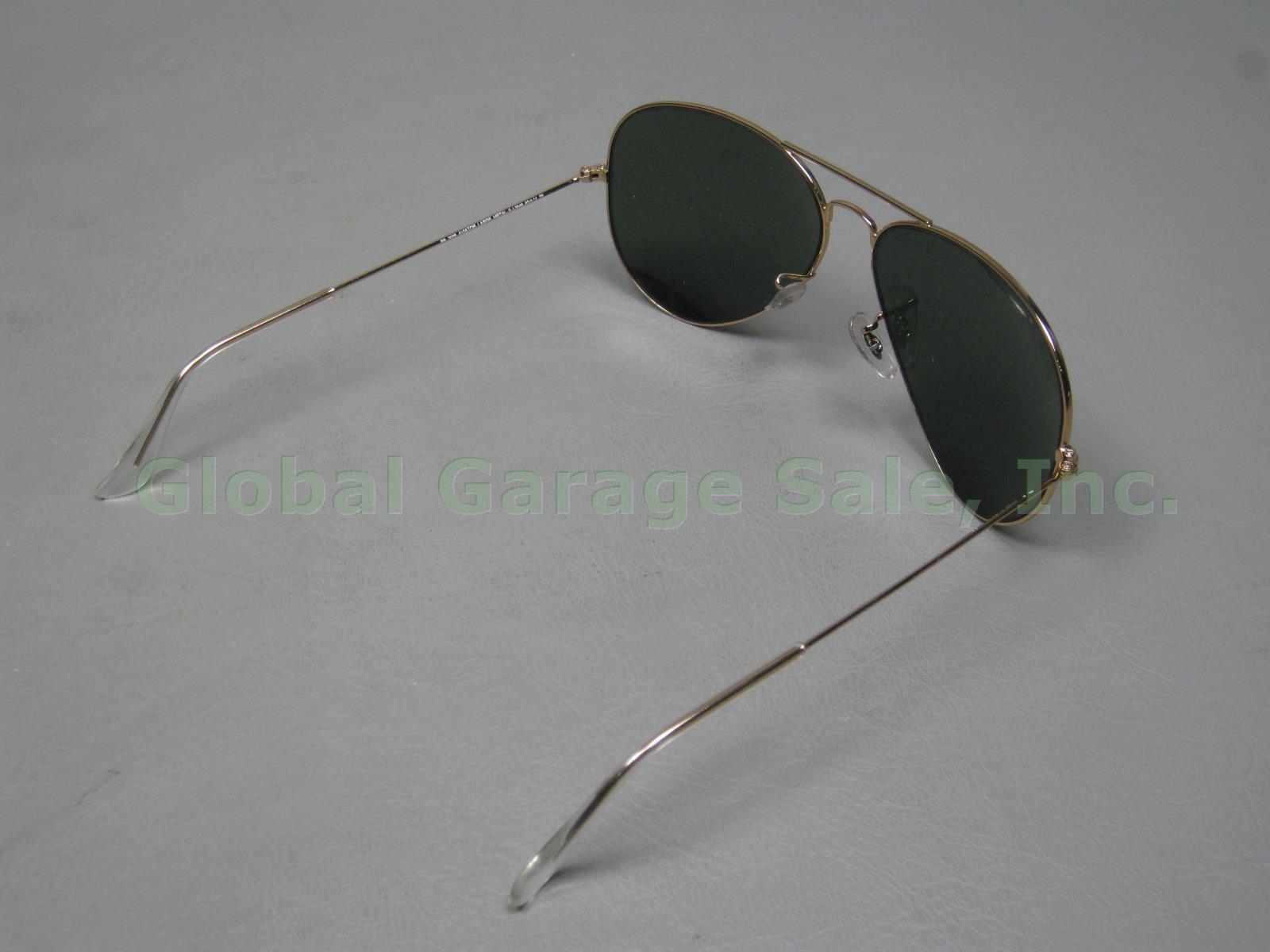 Ray Ban Aviator RB3026 Large Gold Metal Frame II L2846 62 Green Lens Sunglasses 3