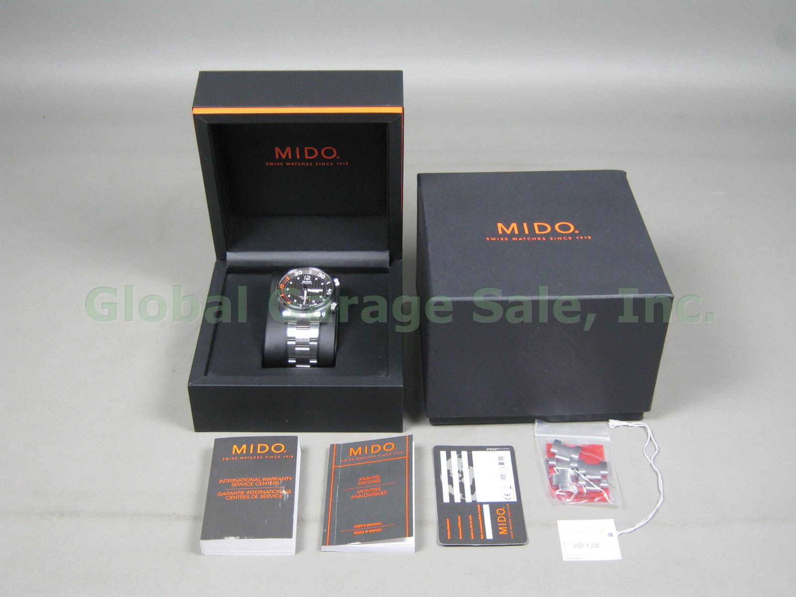 Mido Multifort M005930 A 42mm Two Crown Automatic 200M Swiss Diver Watch W/ Box+