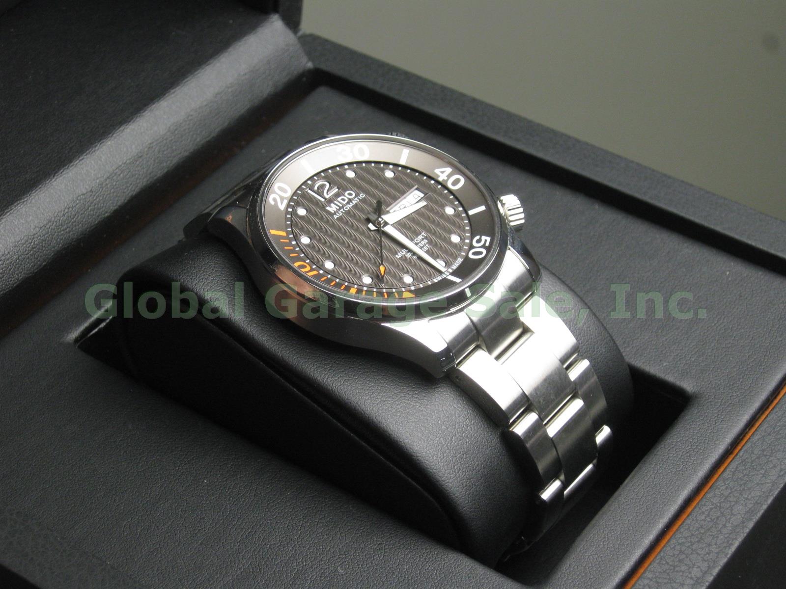 Mido Multifort M005930 A 42mm Two Crown Automatic 200M Swiss Diver Watch W/ Box+ 1