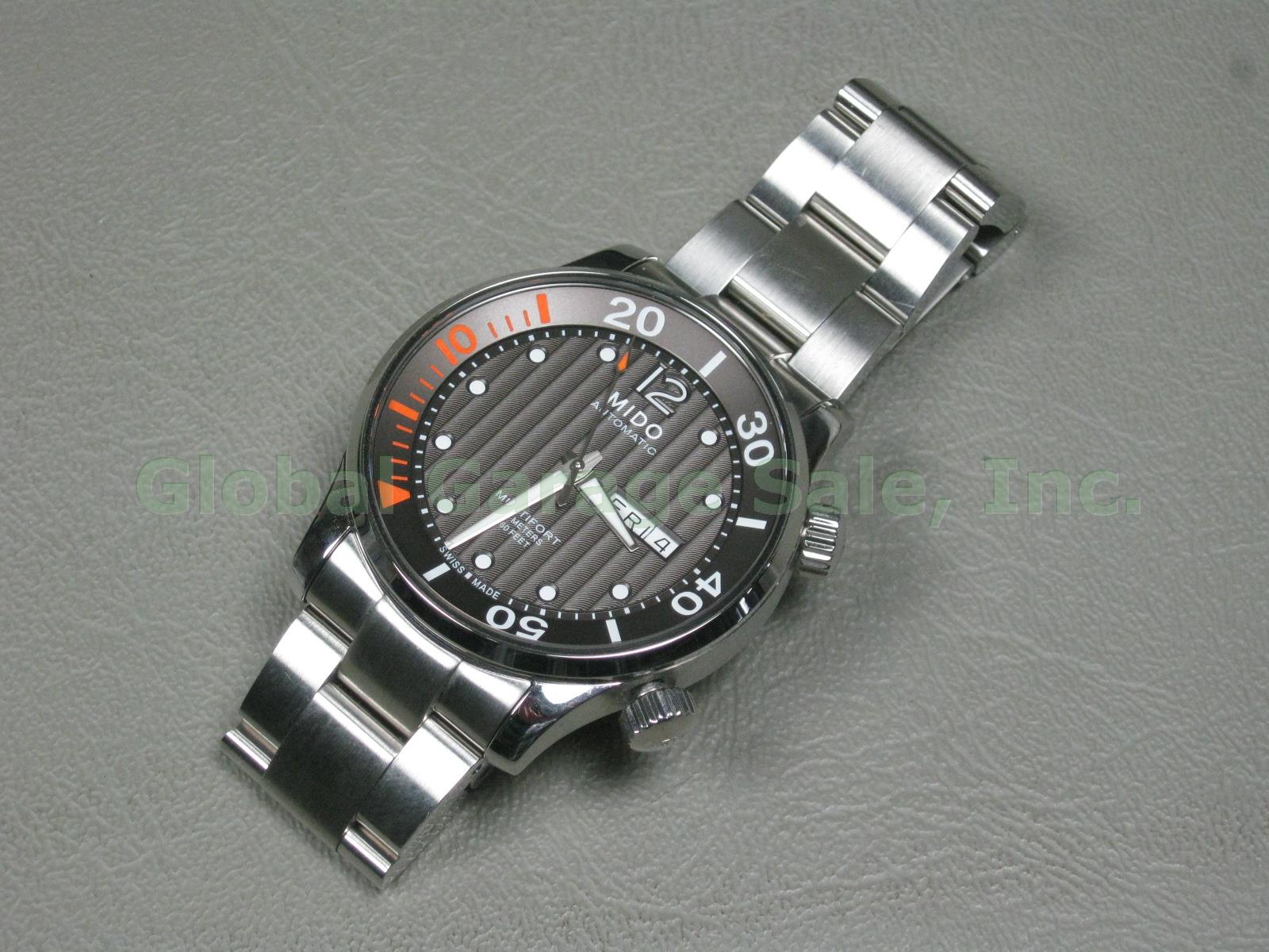 Mido Multifort M005930 A 42mm Two Crown Automatic 200M Swiss Diver Watch W/ Box+ 3
