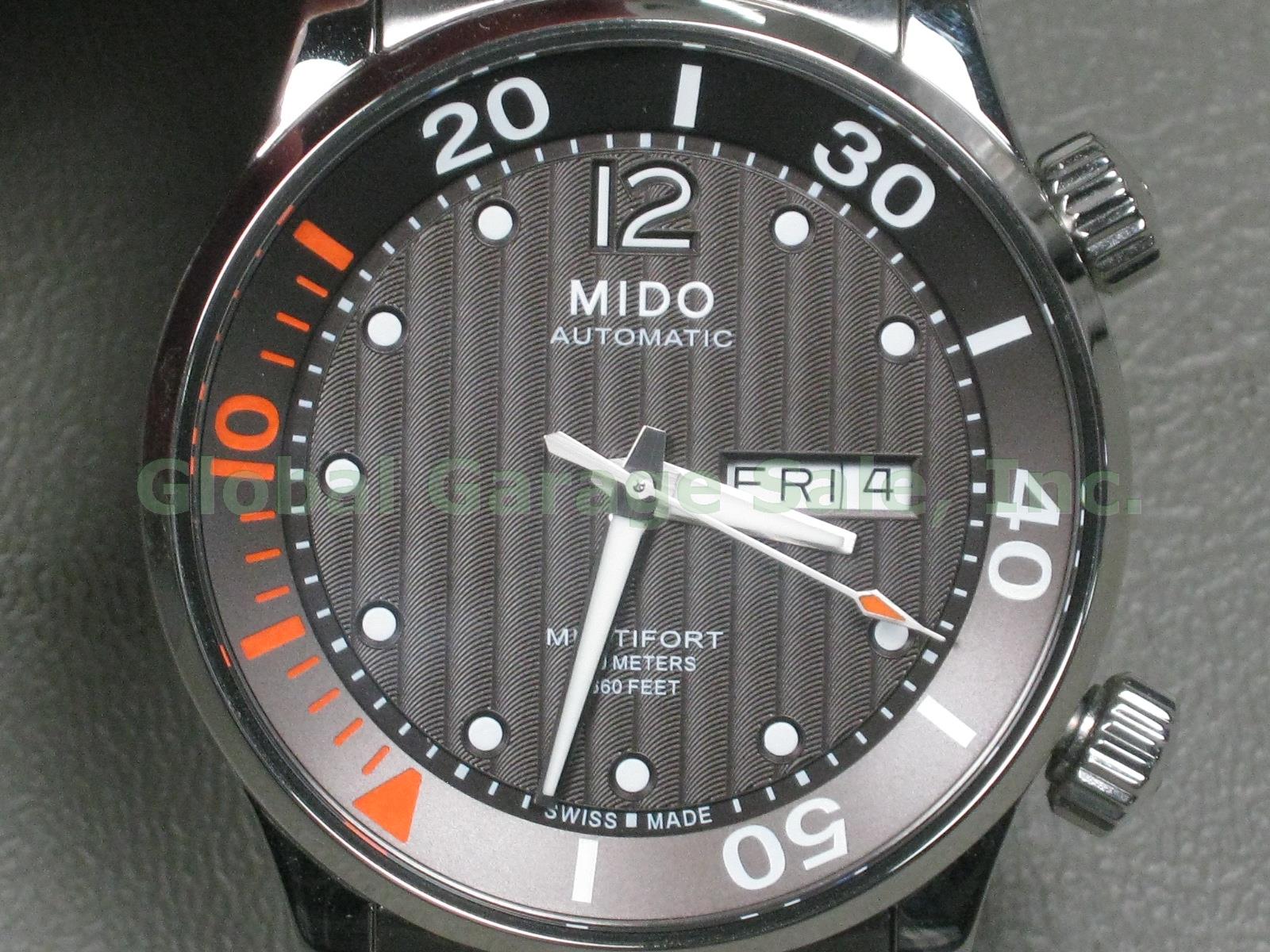 Mido Multifort M005930 A 42mm Two Crown Automatic 200M Swiss Diver Watch W/ Box+ 5