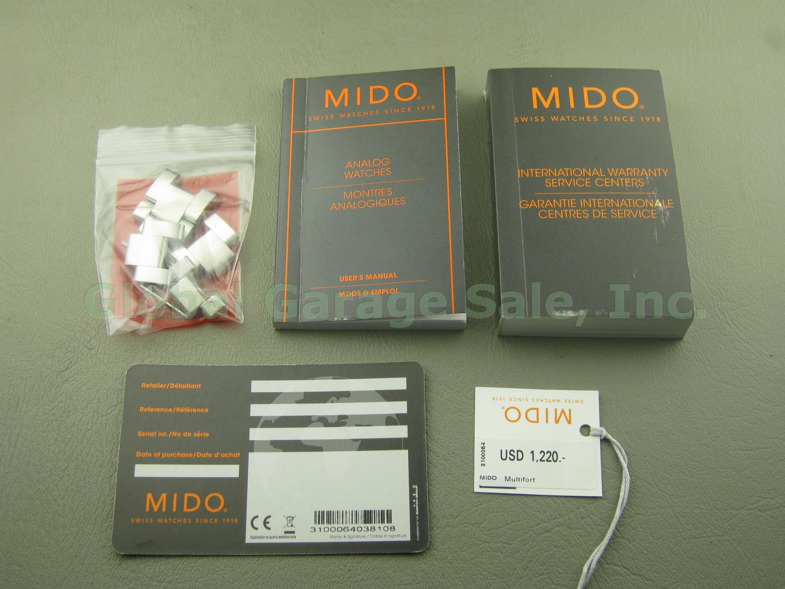 Mido Multifort M005930 A 42mm Two Crown Automatic 200M Swiss Diver Watch W/ Box+ 11