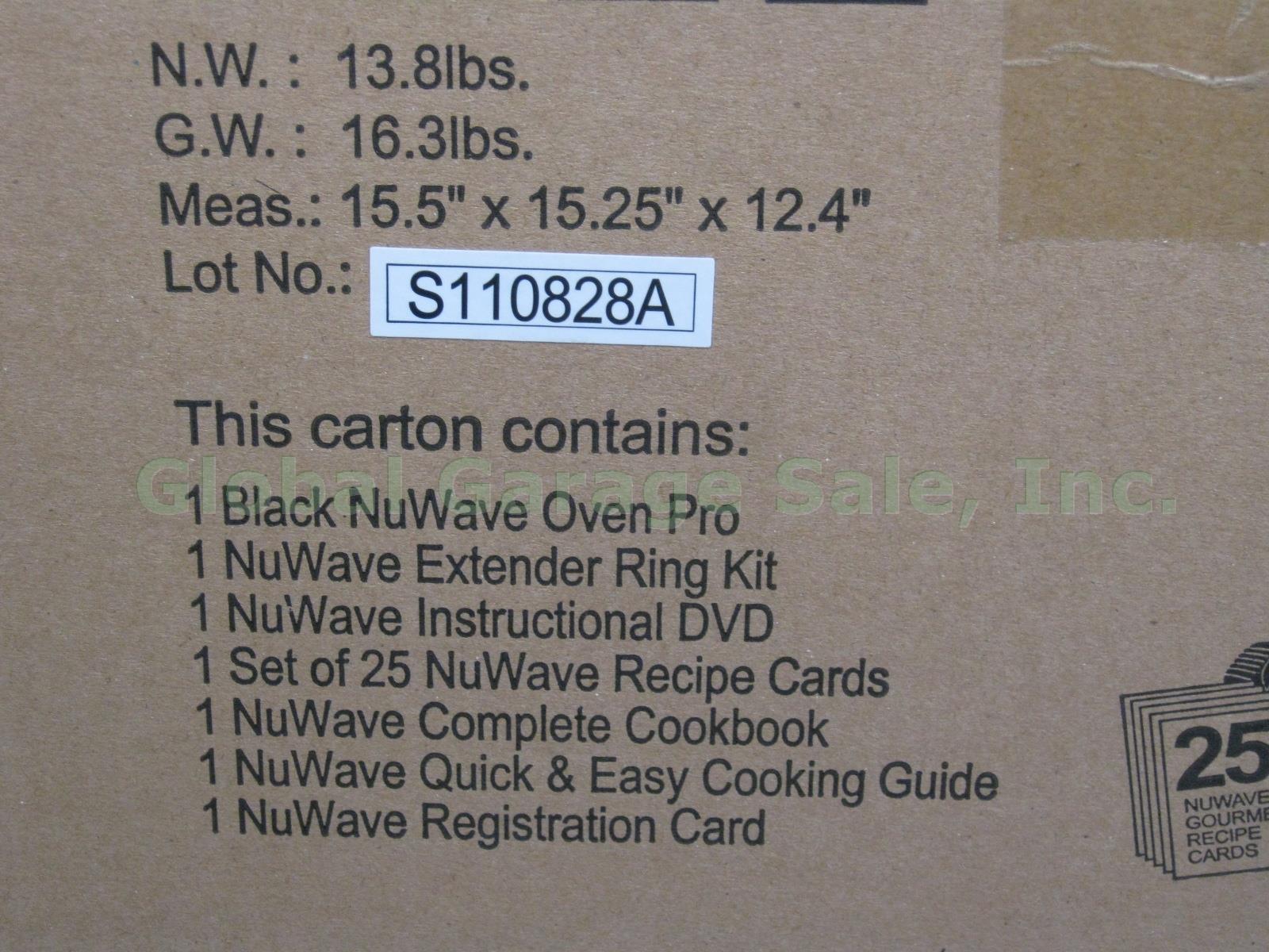 NEW Nuwave Pro Infrared Convection Cooking Oven System +Exterior Ring Kit Bag NR 1