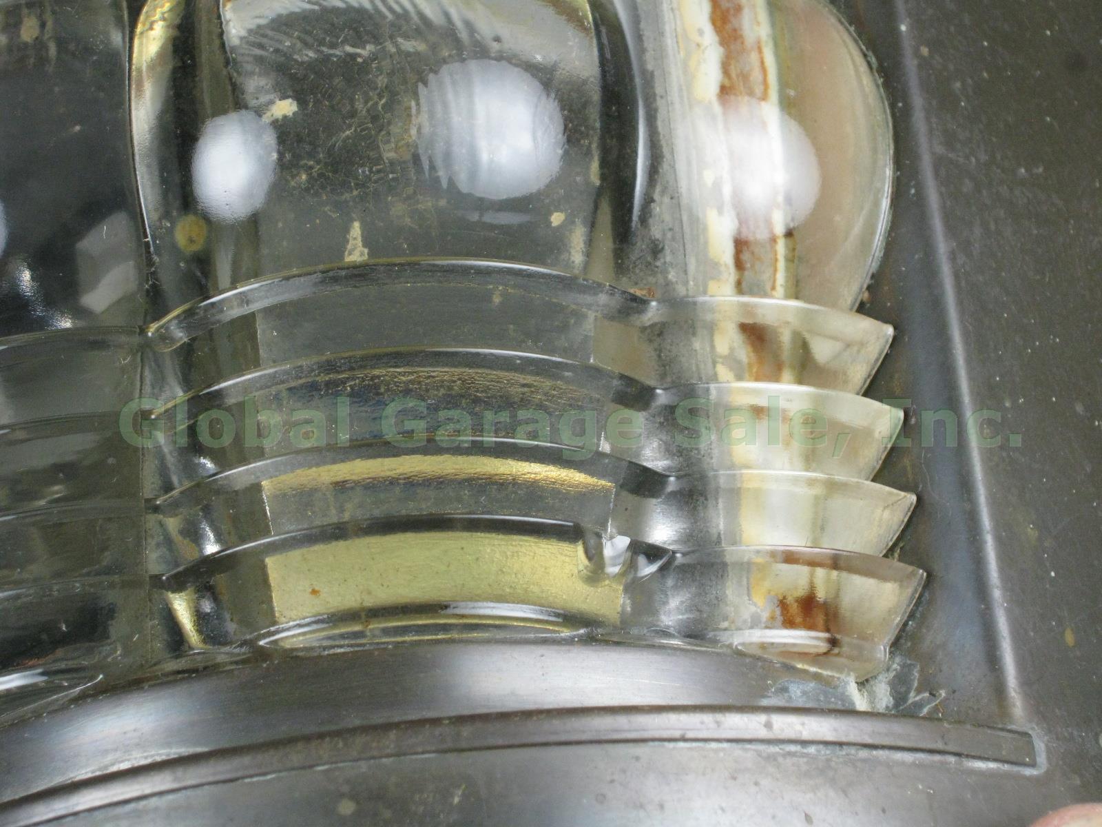Antique Triplex Brass Maritime Ships Lantern Clear Glass Patent 1910 Electrified 8