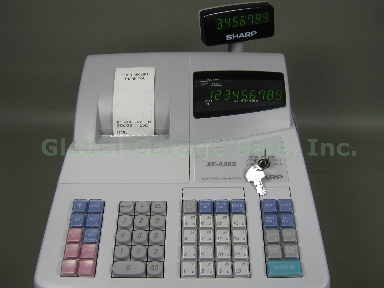 Sharp XE-A20S Electronic POS Cash Register Software CD USB Cable Manual + Bundle 1