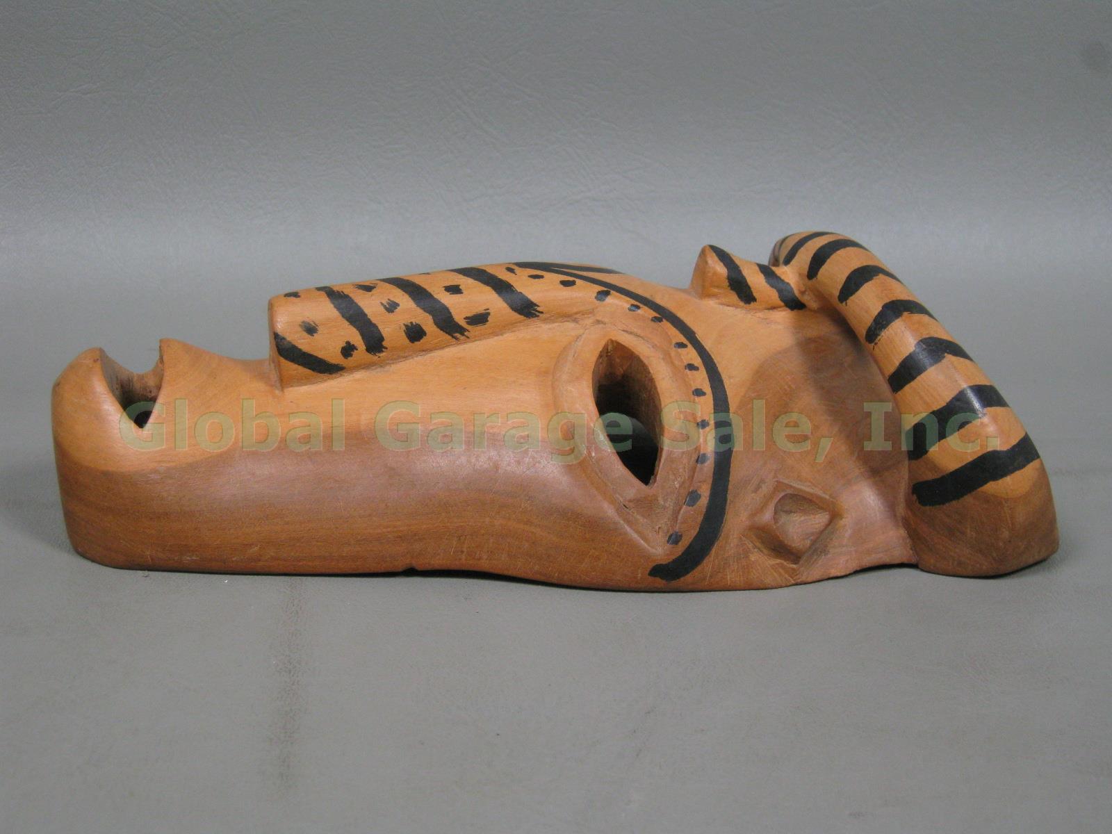 11 Vtg African Carved Wood Wooden Mask Lot Tribal Kenya Zaire Botswana Africa NR 5