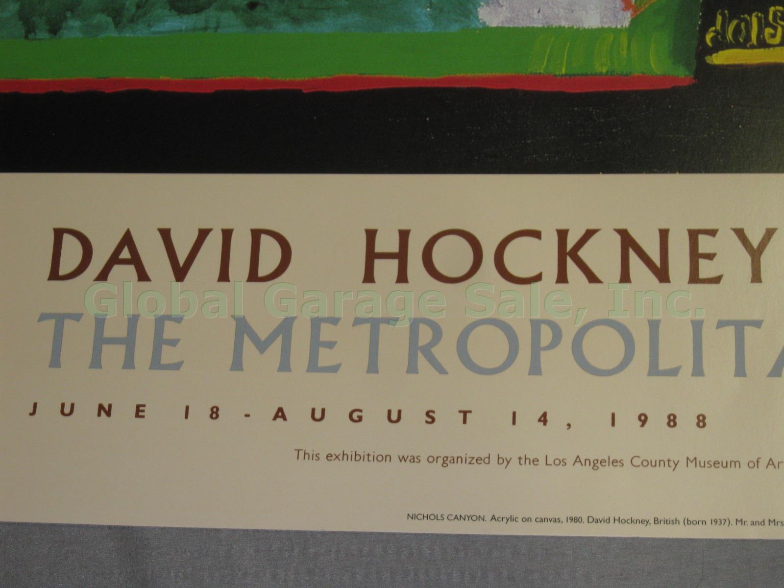 7 Vtg David Hockney 1980s Exhibition Gallery Museum Poster Lot Metropolitan NYC 4