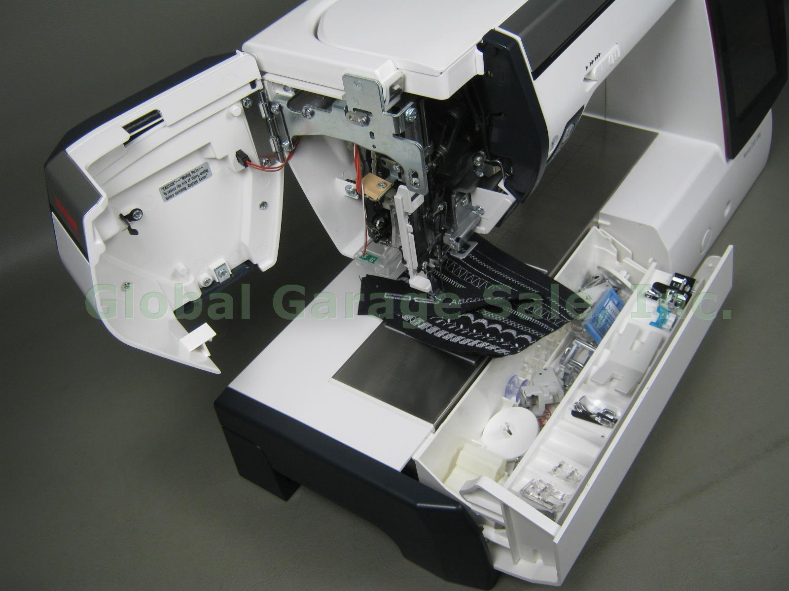 Janome Horizon Memory Craft 12000 Sewing Machine Embroidery Unit Hoops Bundle ++ 5