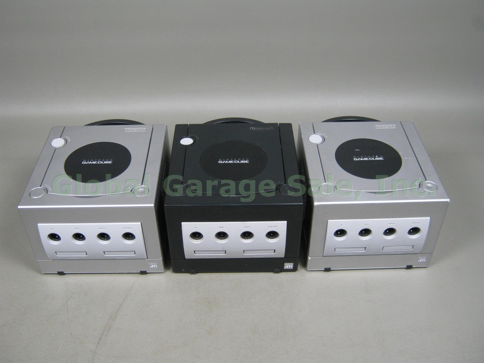 3 Nintendo Gamecube DOL-001 101 Console System Controller Game Bundle Box Lot NR 3