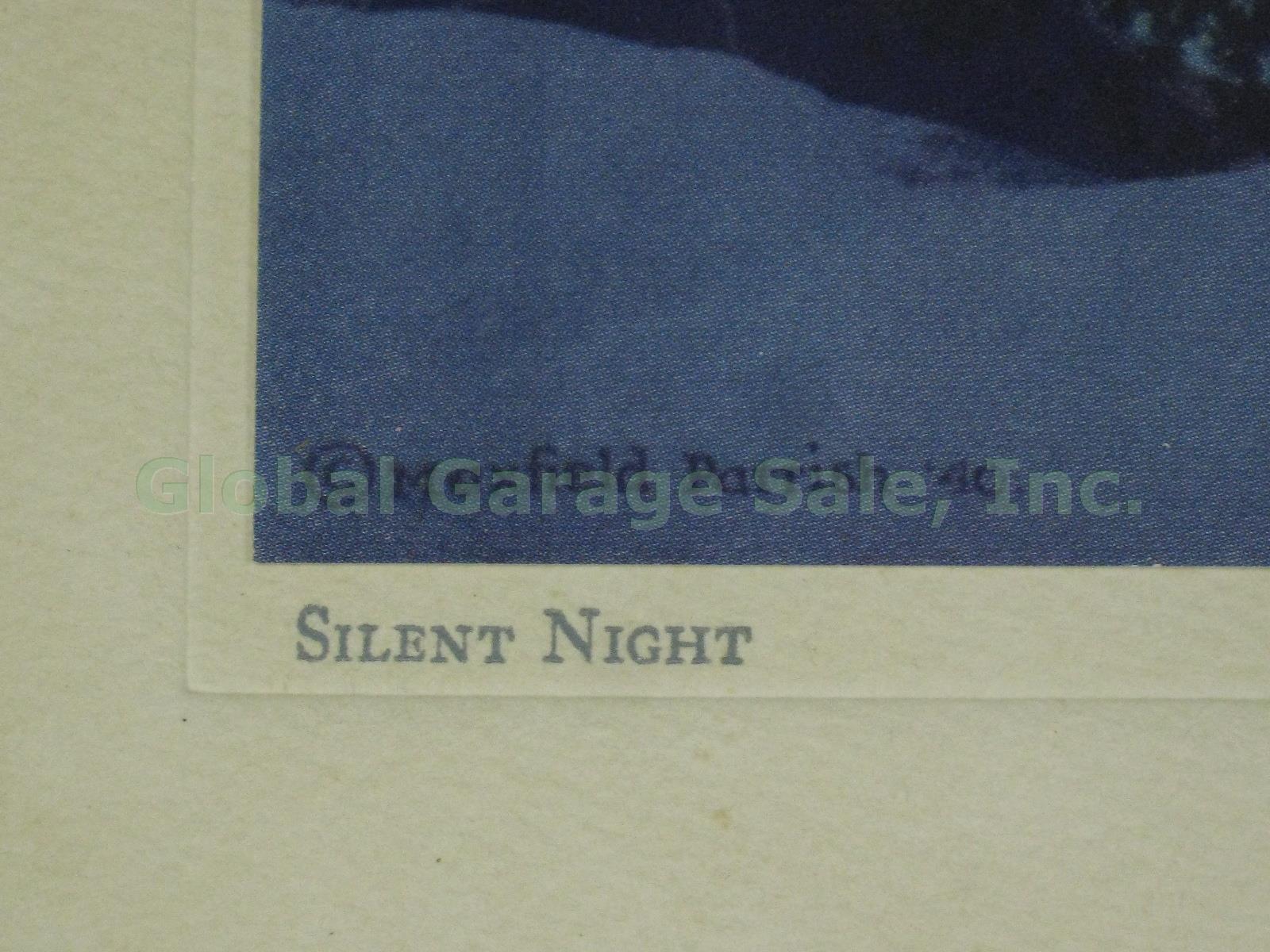 Rare Vtg 1940 Maxfield Parrish Silent Night Framed Print 15" x 13.25" NO RESERVE 2