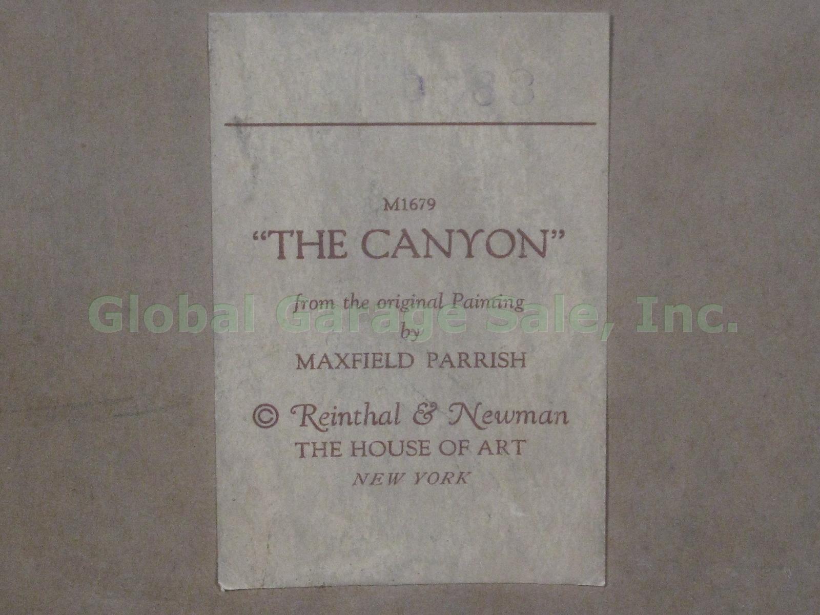 Vtg 1924 Maxfield Parrish Canyon Print Reinthal Newman House Of Art Framed M1679 7