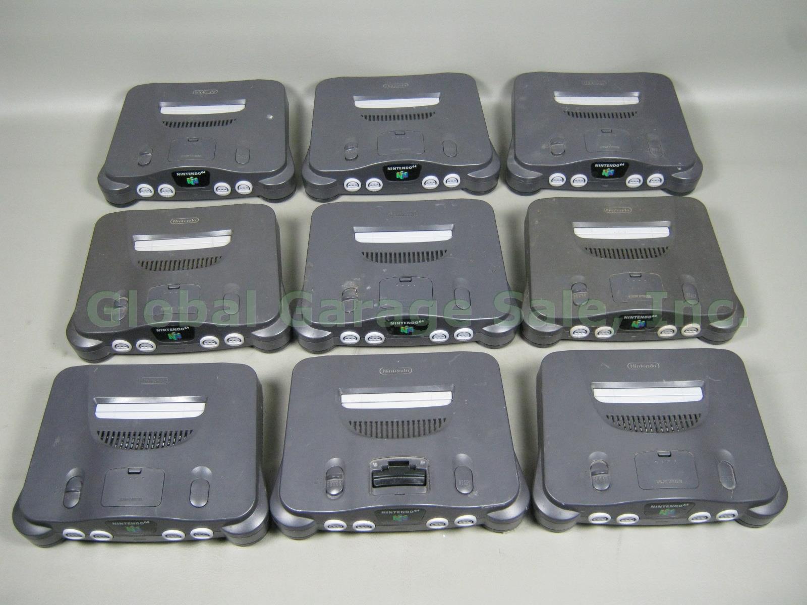 HUGE LOT 9 Nintendo 64 Console Systems 26 Controllers Rumble Pak Memory Card +++ 4
