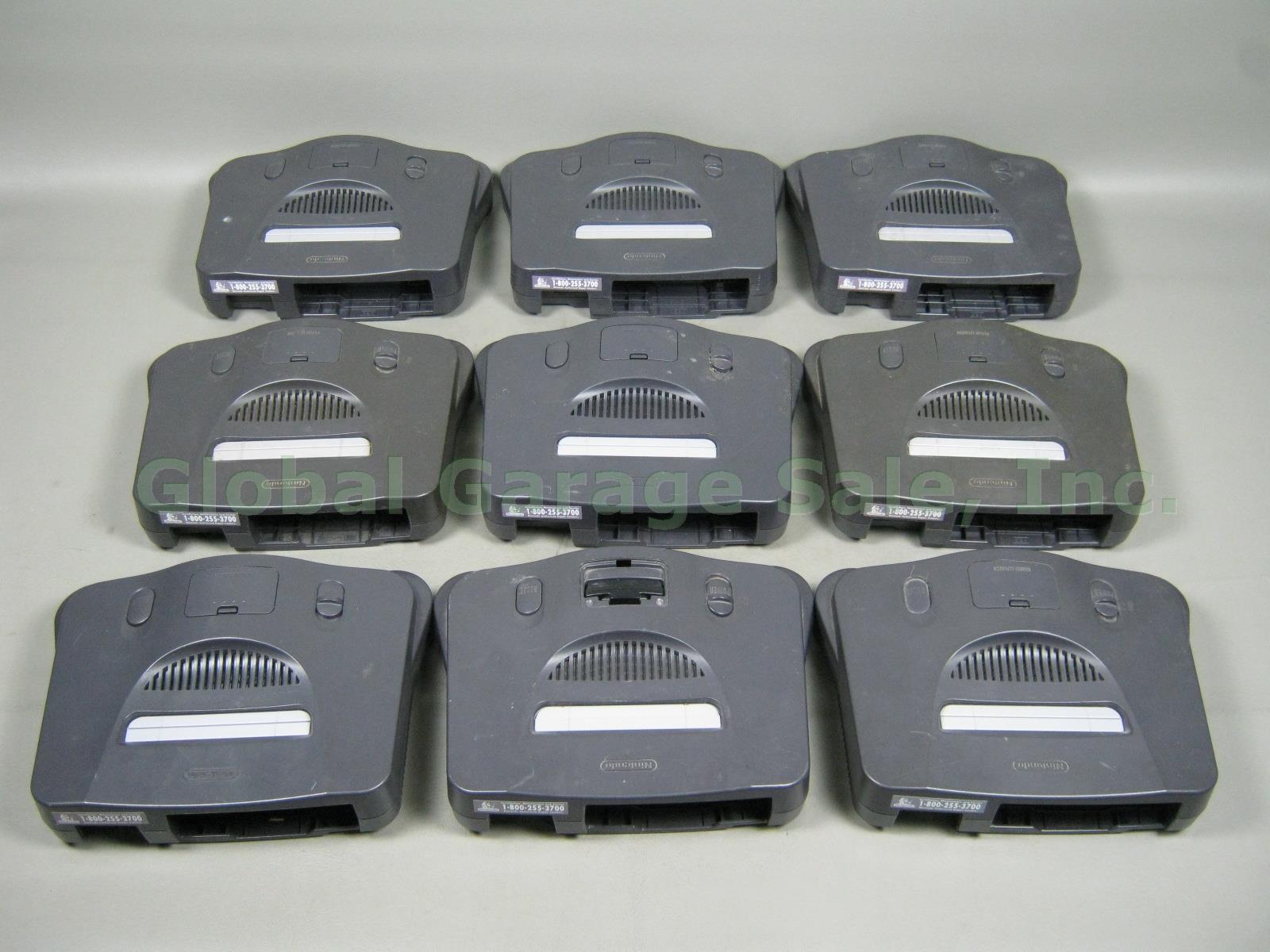 HUGE LOT 9 Nintendo 64 Console Systems 26 Controllers Rumble Pak Memory Card +++ 5