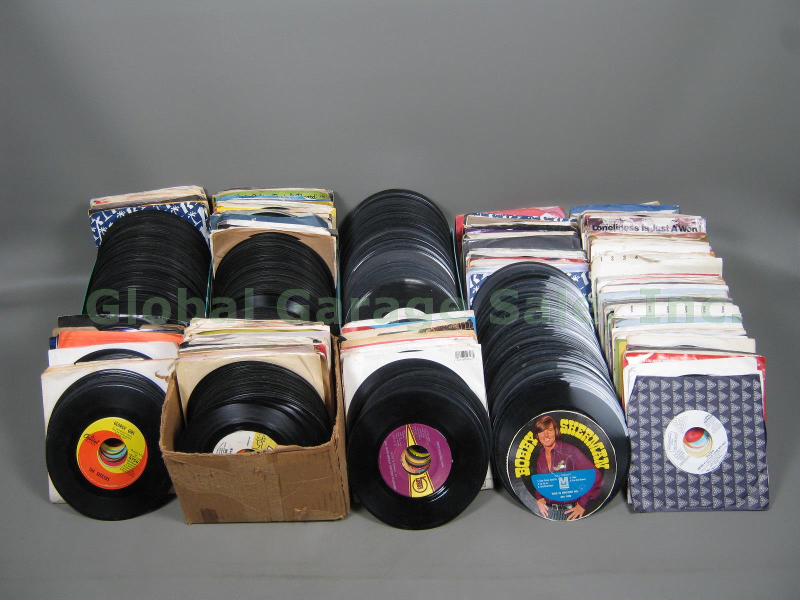 HUGE 45 Record Lot 500+ 50s-80s Elvis Presley Beatles Rock DJ Copy Promo Single
