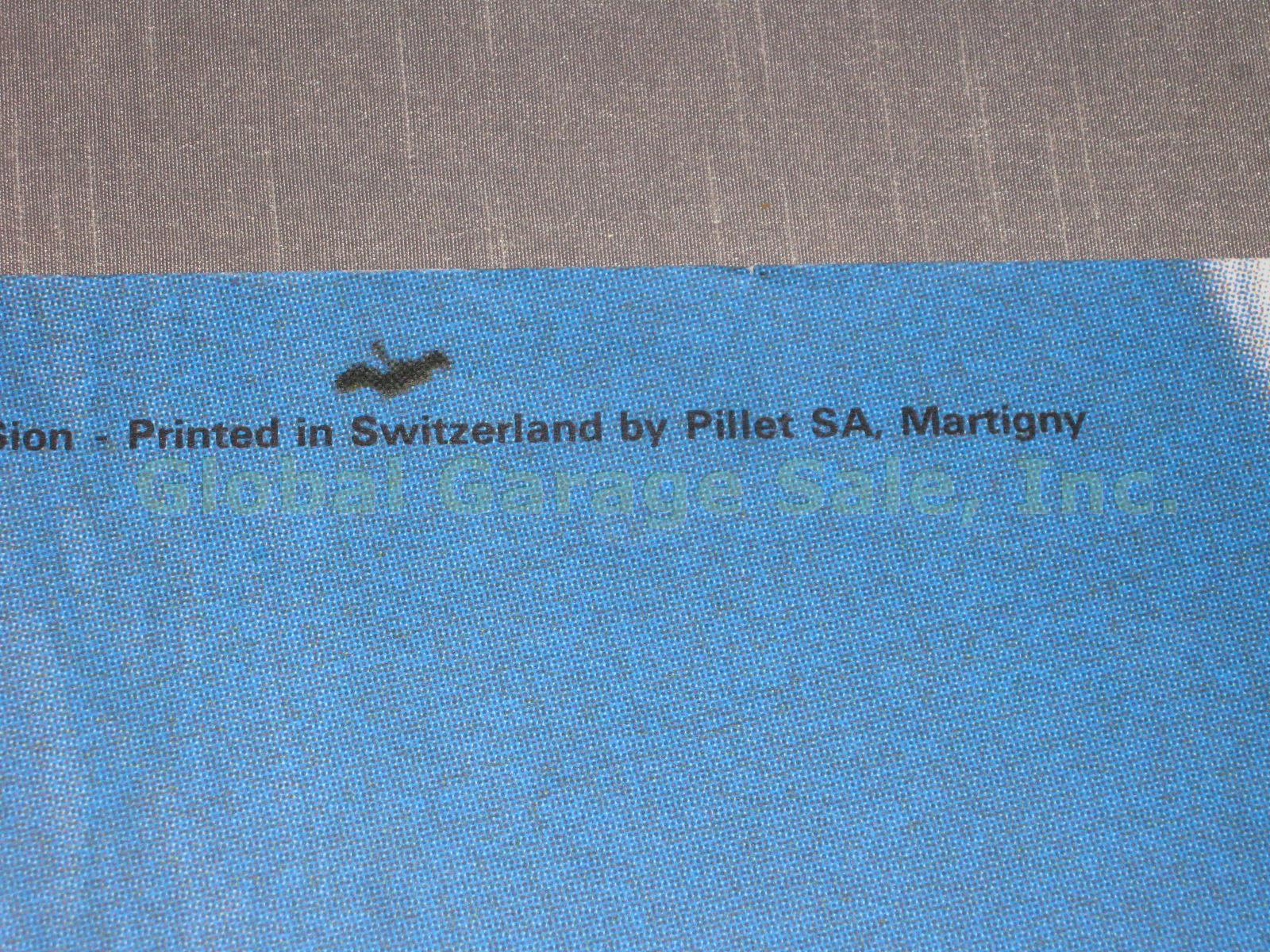 Vtg 1950s Grindelwald First Swissair Travel Ski Poster Fluckiger Switzerland NR! 2